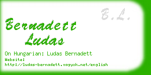 bernadett ludas business card